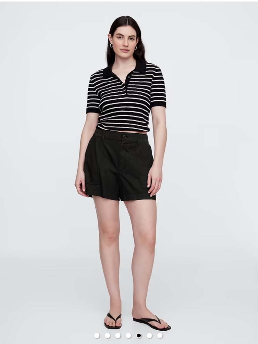 NEW GAP High Rise 4" Khaki Girlfriend Shorts in Black - Size XXL